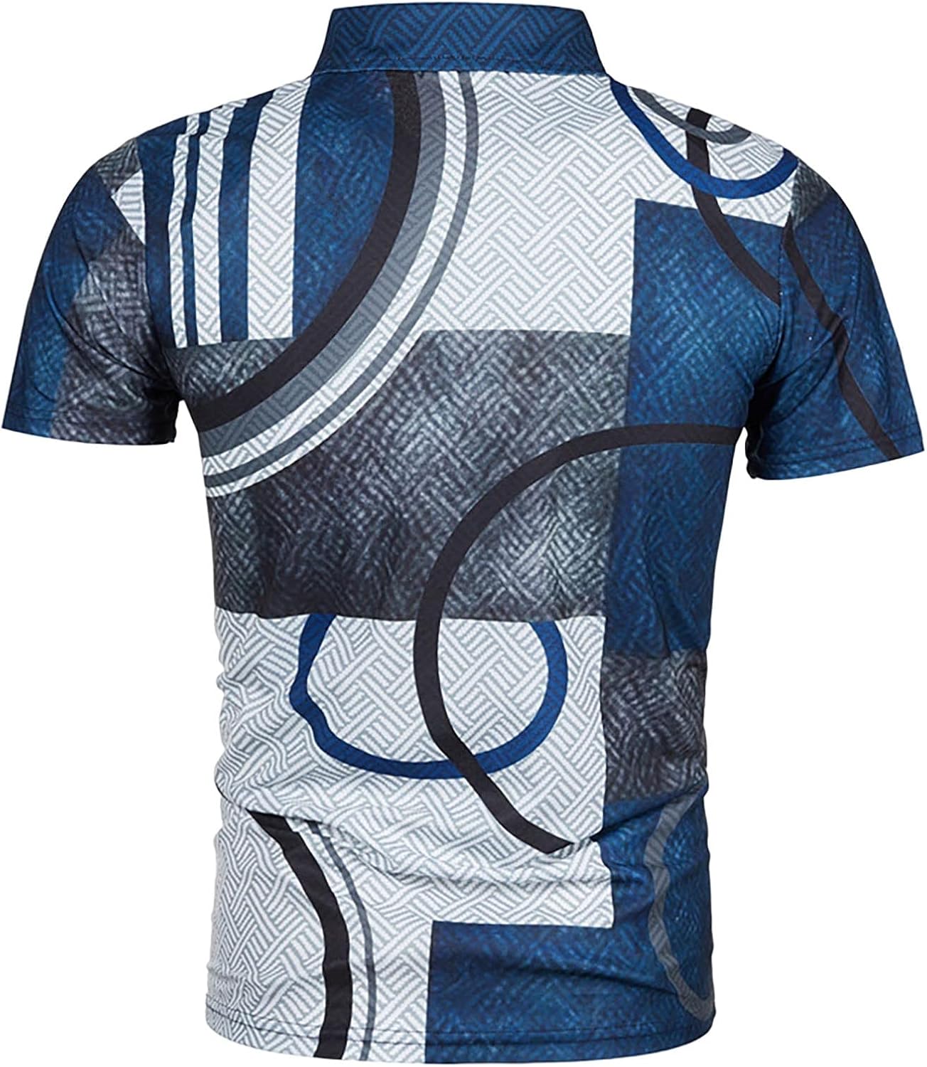 Ymosrh Men's Polo Shirts Short Sleeve Graphic Golf Shirts Casual Button Down T Shirt Business Casual Shirts, M-5XL