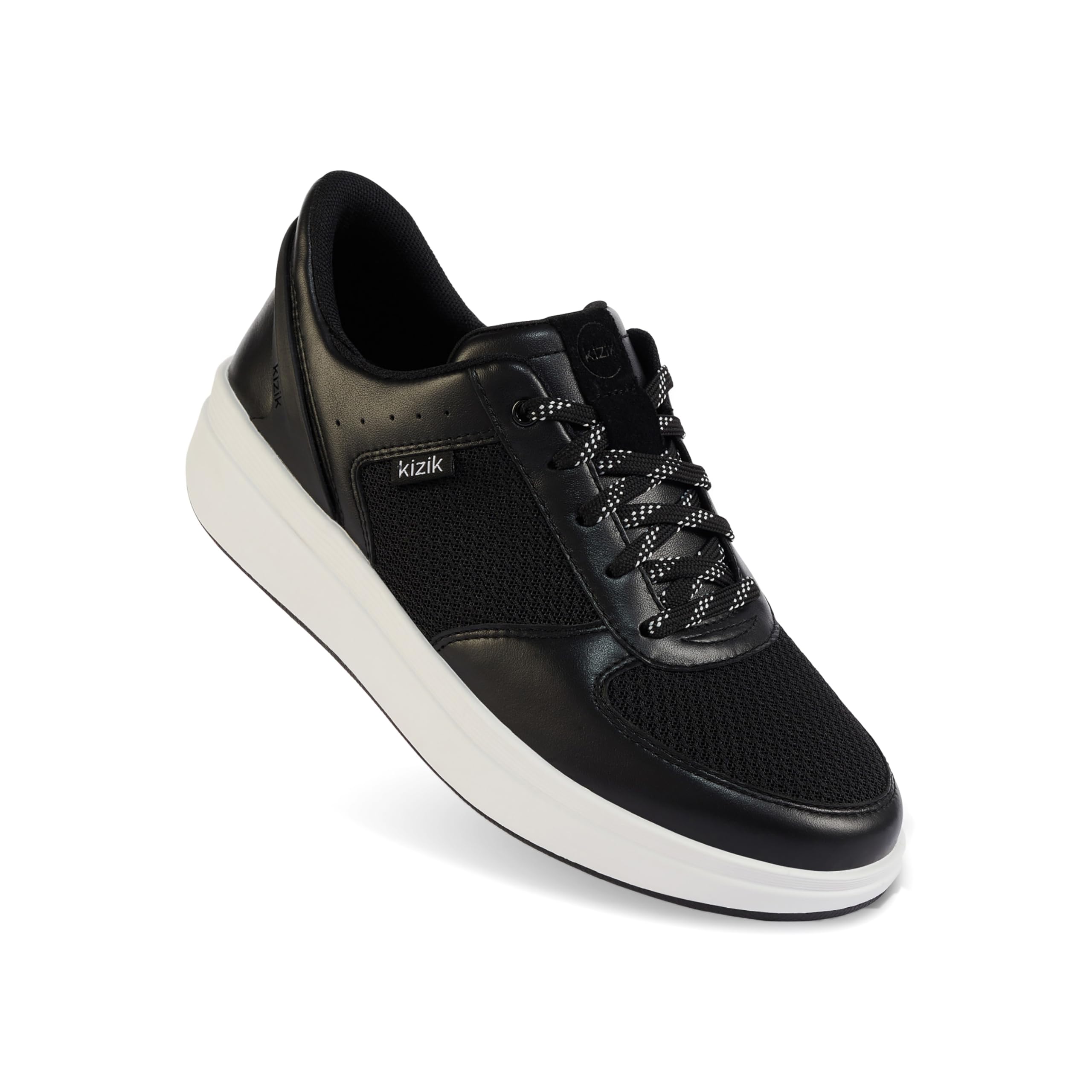 Kizik Slip On Sneakers: Brisbane - Durable Full Grain Leather, Breathable Mesh, Convenient, Hands Free Womens Walking Shoes for Everyday Comfort