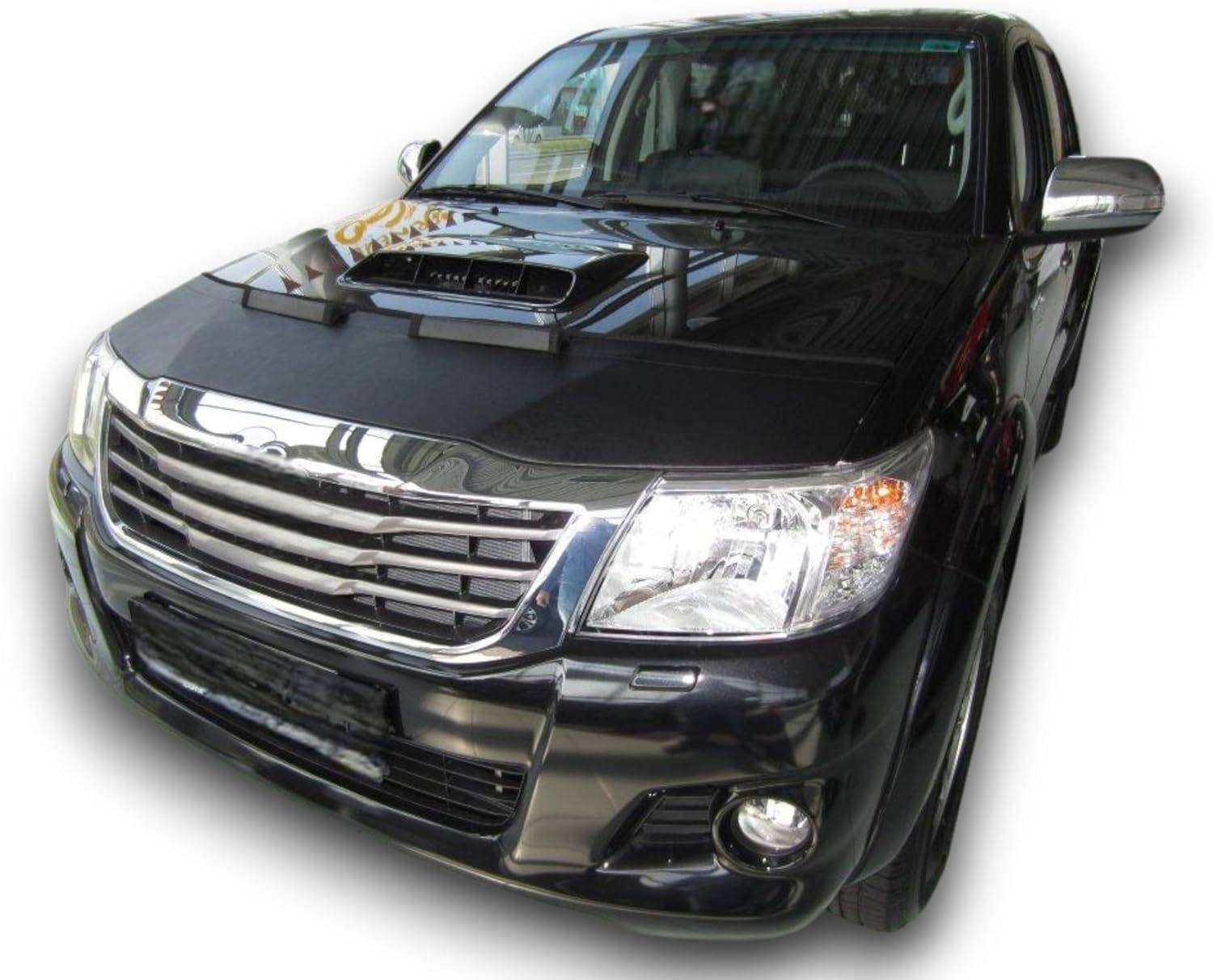 Hood Bra Front End Nose Mask Compatible with Toyota Hilux 2005-2015 Bonnet Bra STONEGUARD Protector Tuning