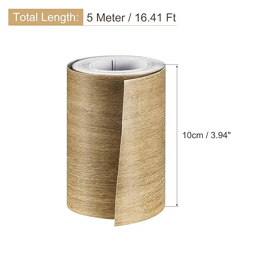 Miniatura 8 de uxcell Cinta de grano de madera, 3.94 pulgadas x 16.41 pies, adhesivo de papel de pared autoadhesivo para pared, esquina, mesa, puerta, sofá,