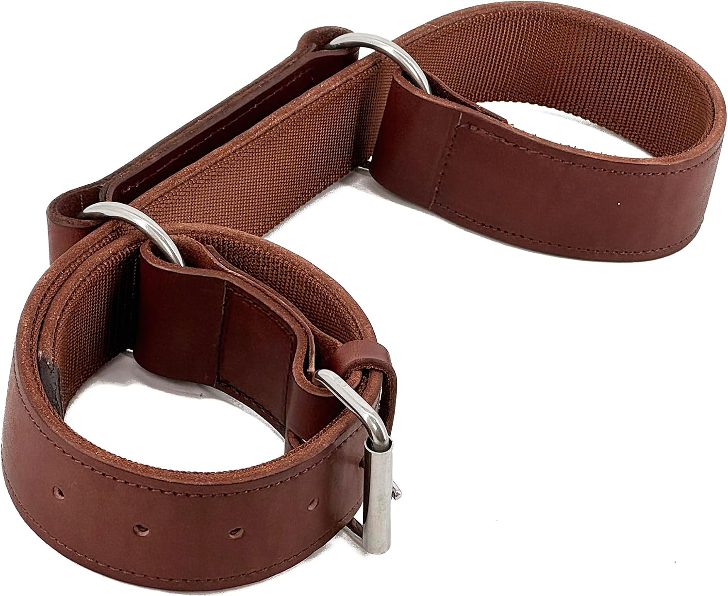 Jeereal Heavy Harness Leather Hobble for Horses, Western Adjustable Equine Hobble with Stainless Steel Hardware,1-3/4" Width