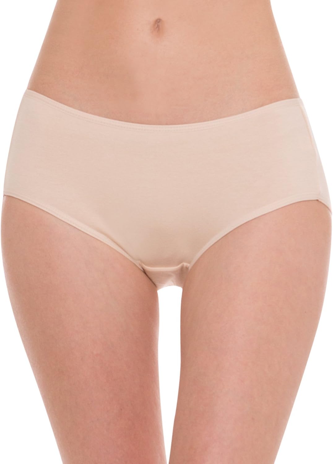 Hesta Women's Organic Cotton Basic Panty Underwear (Small, Natural)