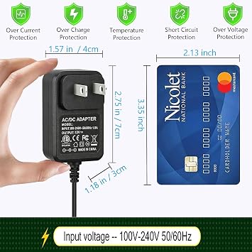 15W Alexa Power Cord Replacement for Echo Show 5 1st/2nd Gen, Echo Dot 3rd/4th/5th Generation (Include Kids Edition), Echo Pop/Spot Power Adapter Charger Cable 6.6ft