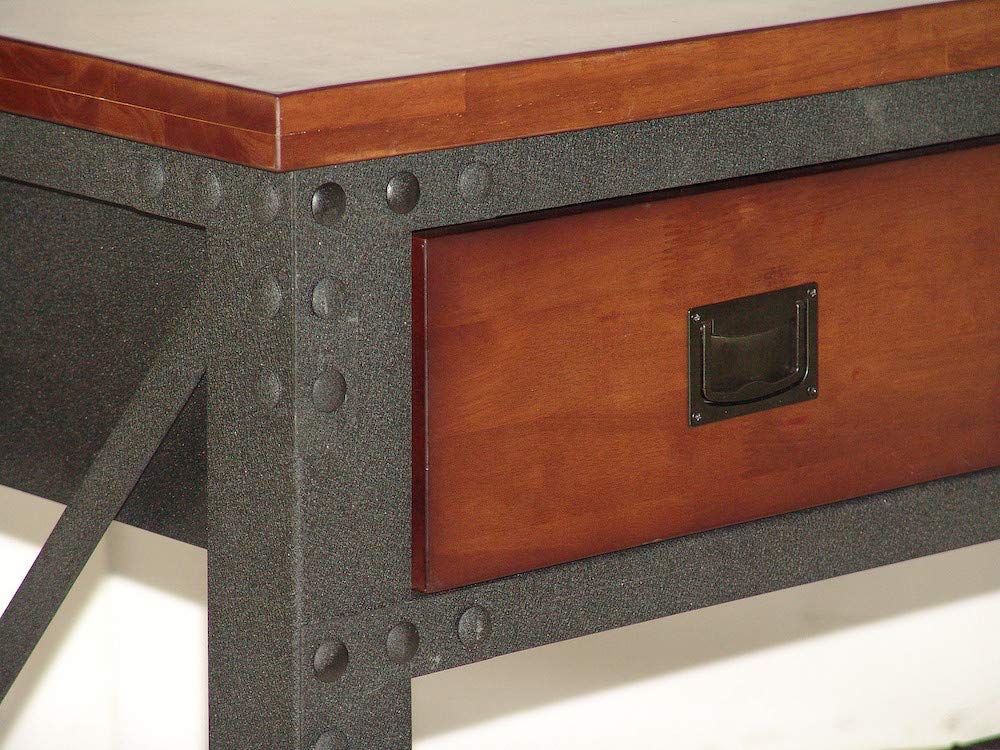 Duramax Etabli roulant à 3 tiroirs pour la maison, le garage et l'atelier, avec étagère en fil de fer, table de travail industrielle renforcée, capacité de 450 kg sur le dessus en bois, 183x61x94 cm