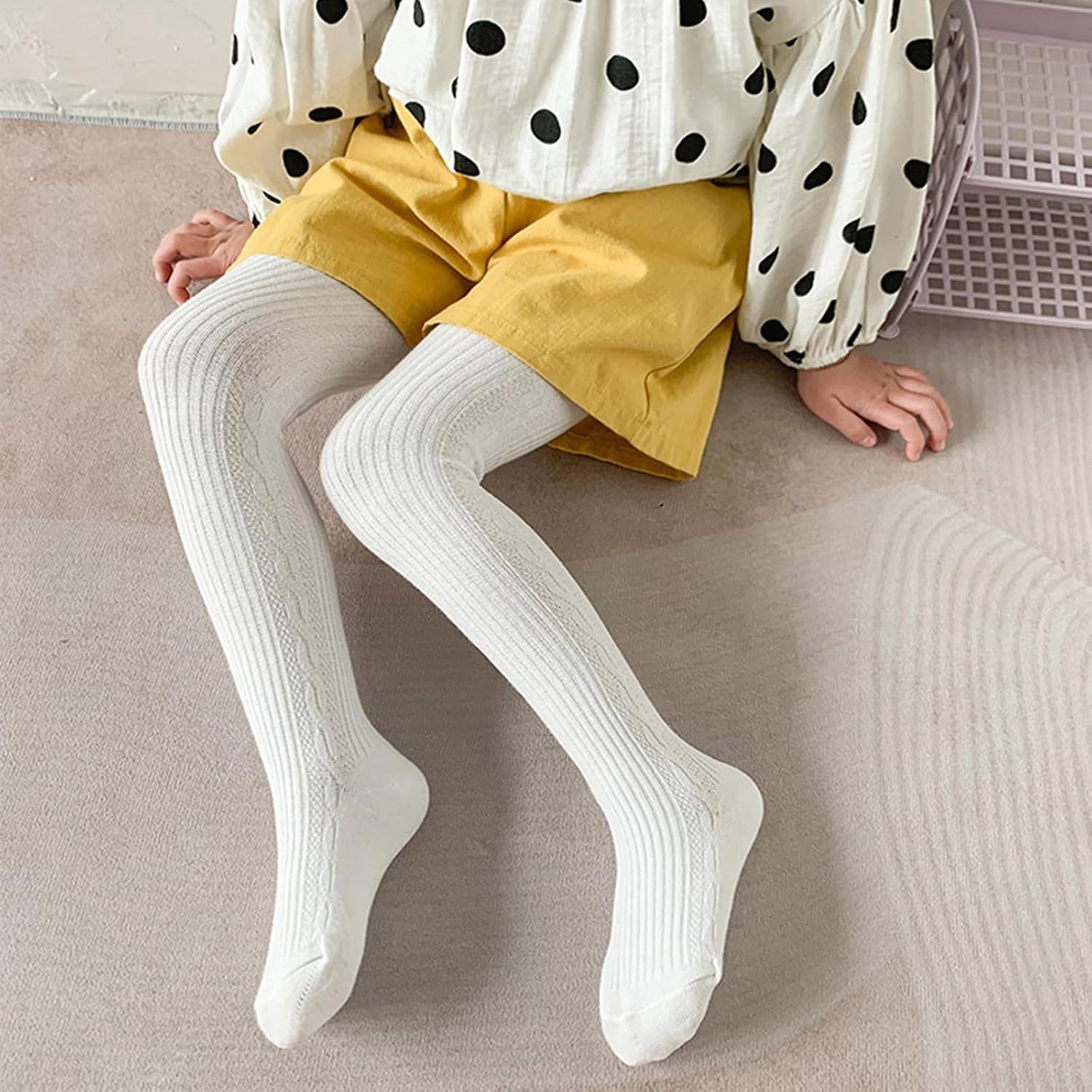Baby Girl Cable Knit Leggings Stocking Tights Footed Pants Toddler Kids Cotton Warm Pantyhose 1-8Years - Image 5