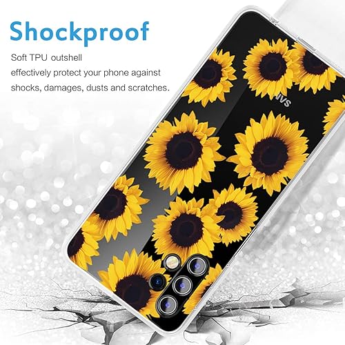 Miniatura 7 de Funda para Galaxy A32 5G, Samsung A32 5G para niñas y mujeres, delgada, a prueba de golpes, patrón transparente, suave, flexible, TPU trasero, funda