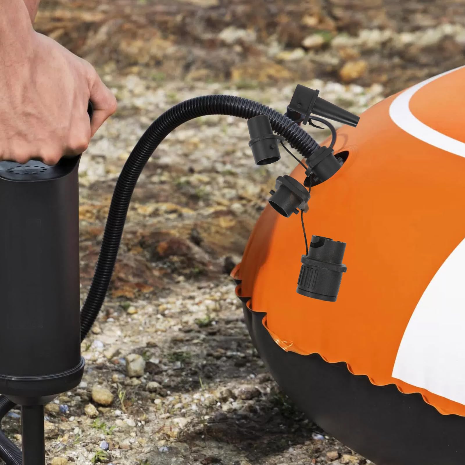 Adattatore Pompa SUP, Adattatore per Pompa Gonfiabile, SUP Adattatore per Valvola con 5 Ugelli Gas, Adattatore per Kayak per Imbarcazione Gonfiabile, Stand Up Paddle Board