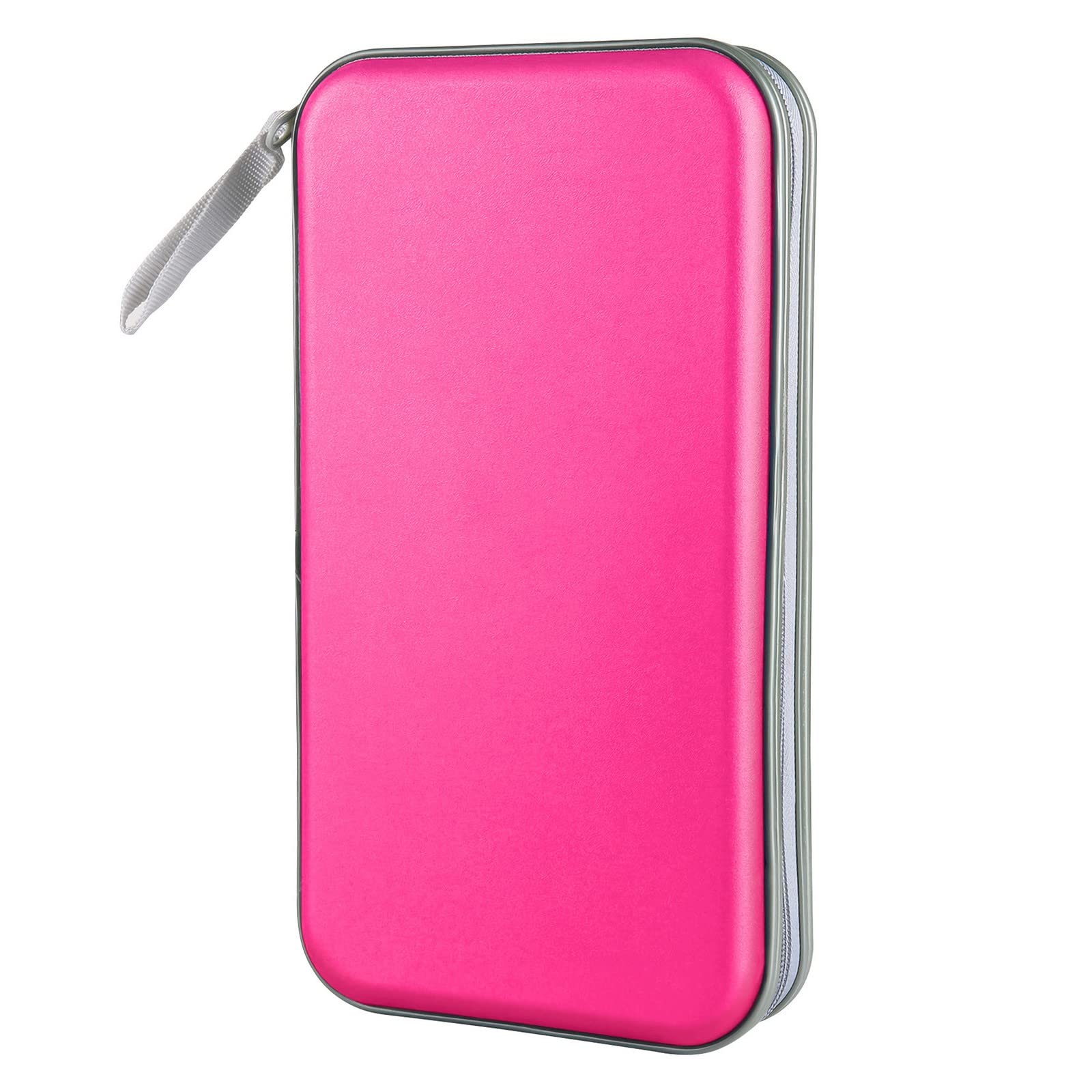 Siveit CD DVD Cases 96 Capacity Disc Storage Binder for Car(Hot Pink)
