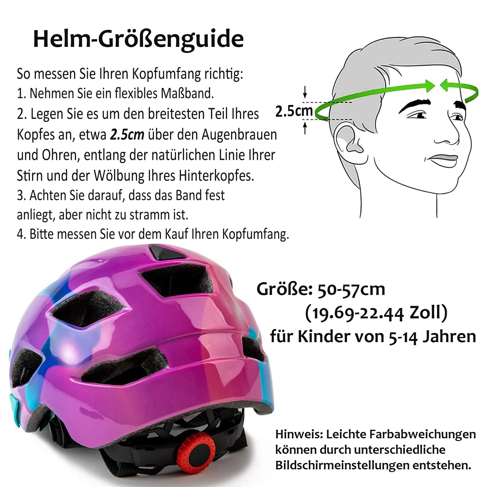 SIFVO Casco Bicicleta Niño Casco Bici Niño, Cascos para niños y niñas de 5-14 años para MTB Patinete Ciclismo Casco, 50 a 57 cm