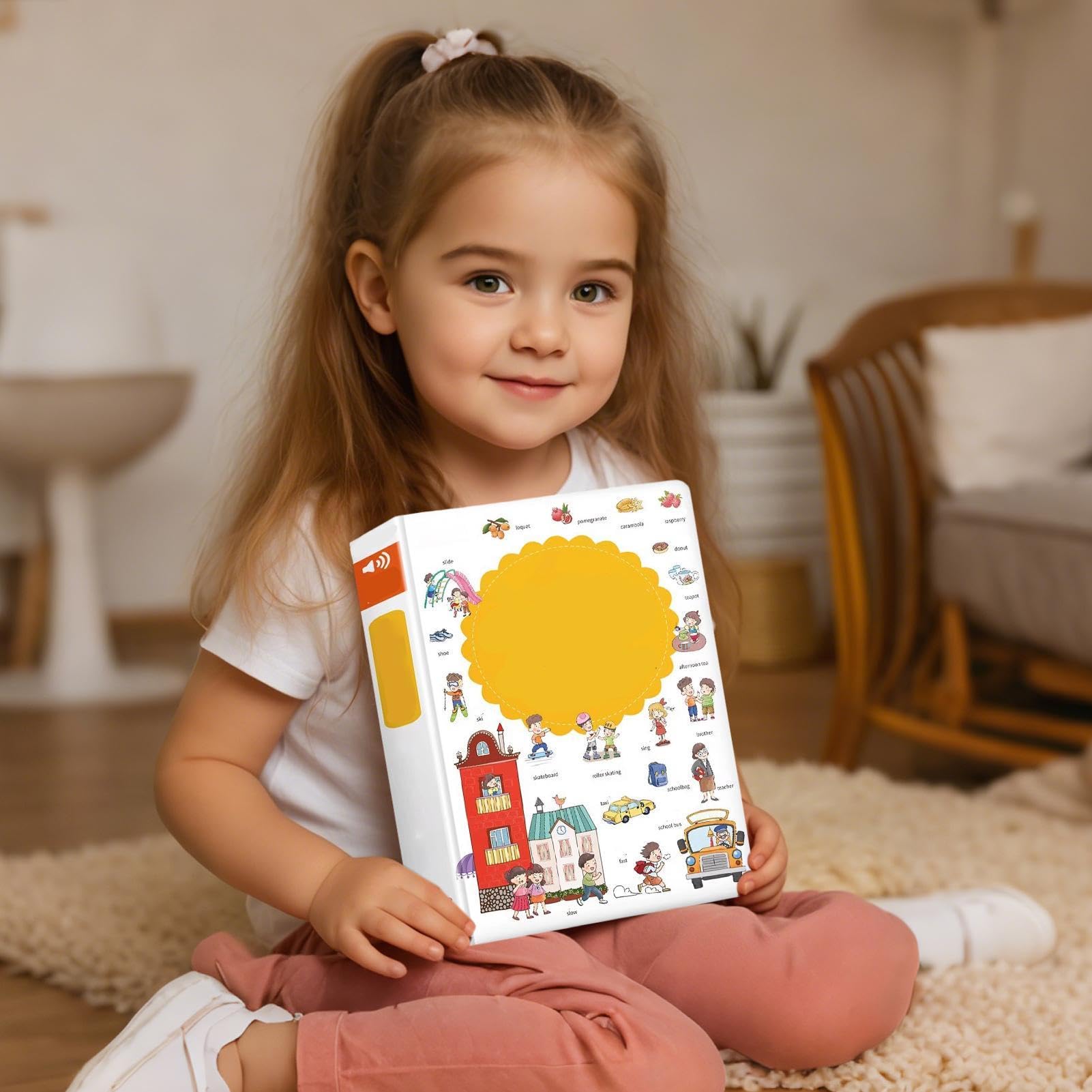 English Learning Talking Book - Early Educational Speech Activities | Kids For 2-6 Years Old Boys Girls Preschoolers Kindergarten, Interactive Electronic Reading Sound Machine Logic Set