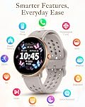 Smart Watch pour les femmes hommes, Smartwatch pour iPhone & Android Bluetooth (Réponse / Appel), Fitness Tracker veille de sommeil avec 110 Modes sportifs IP68 Imperméable (Caramel Gold)