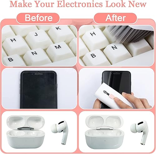 Miniatura 6 de Acuvar Kit de limpieza multifunción 7 en 1 para teléfono, auriculares, portátiles, tabletas, cámaras, lentes, pantalla y teclado con pulverizador,