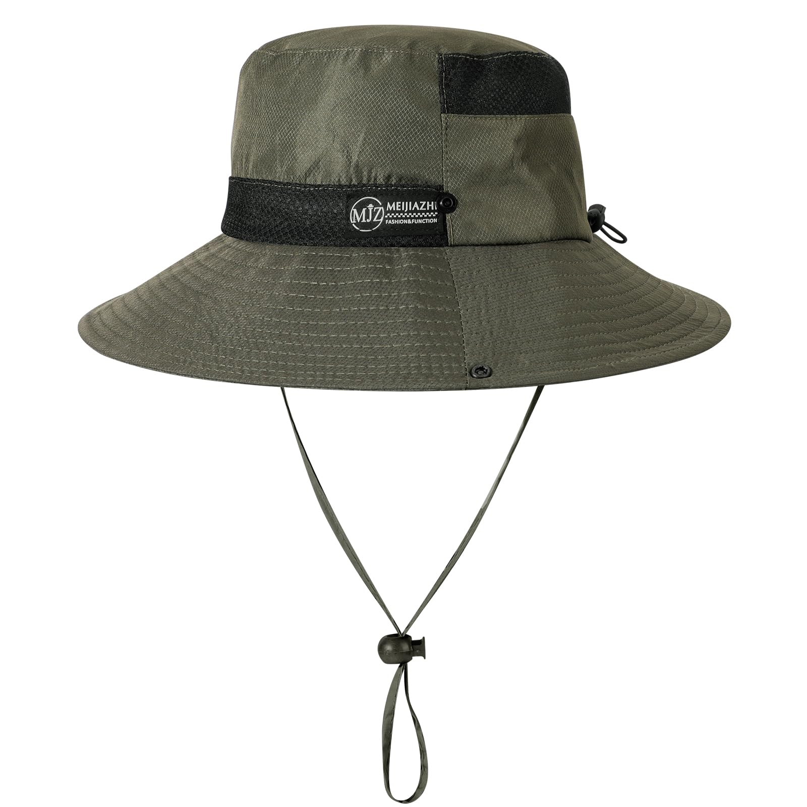 AYPOW Sombrero Pescador Hombre Mujer, Protección Solar Bucket Hat Ajustable Sombrero Hombre Verano Plegable ala Ancha Transpirable Gorro Pescador, Sombrero Safari Jungla para Pesca Camping Caza