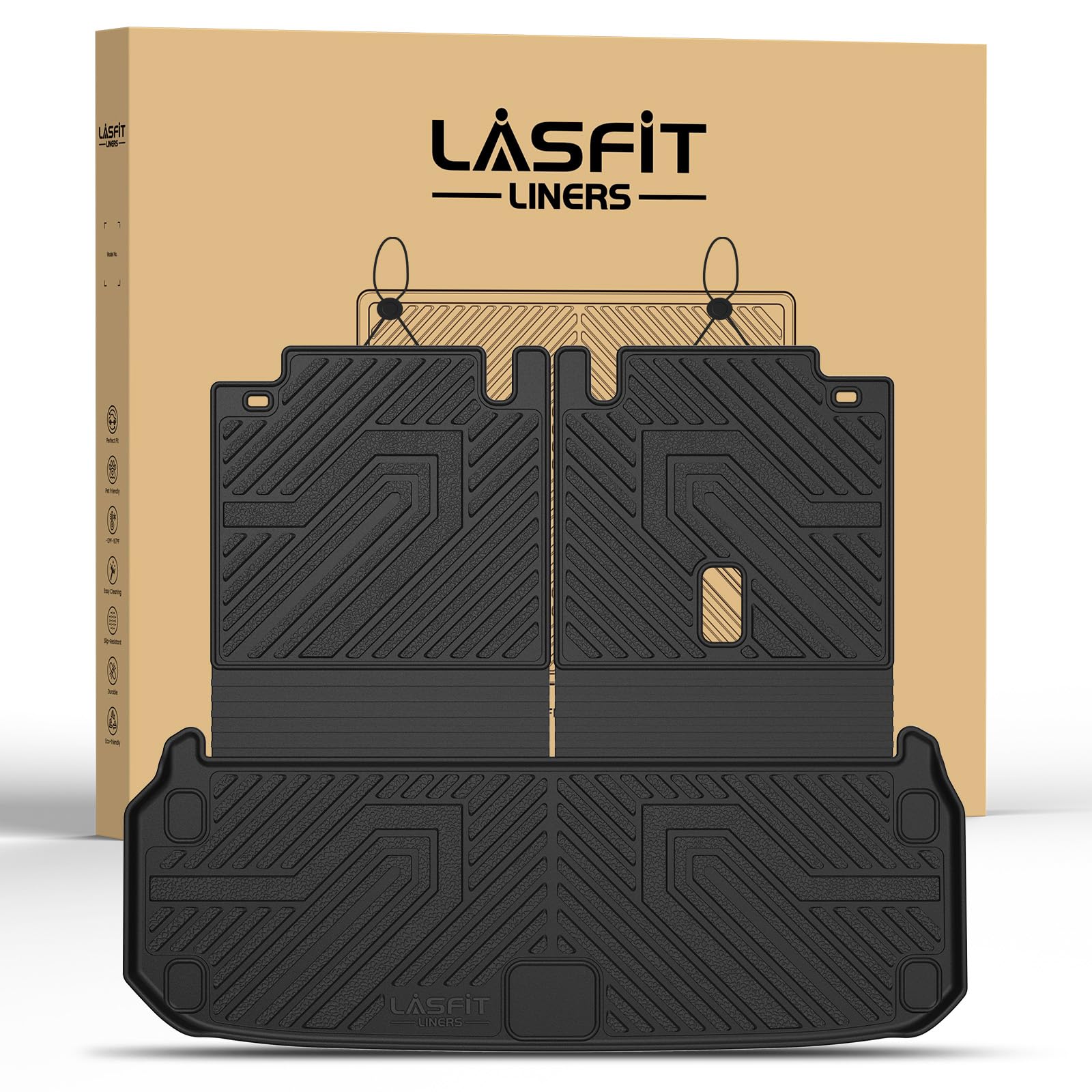 LASFIT Cargo Mats for Nissan Pathfinder 2013-2020/QX60 2014-2021/JX35 2013