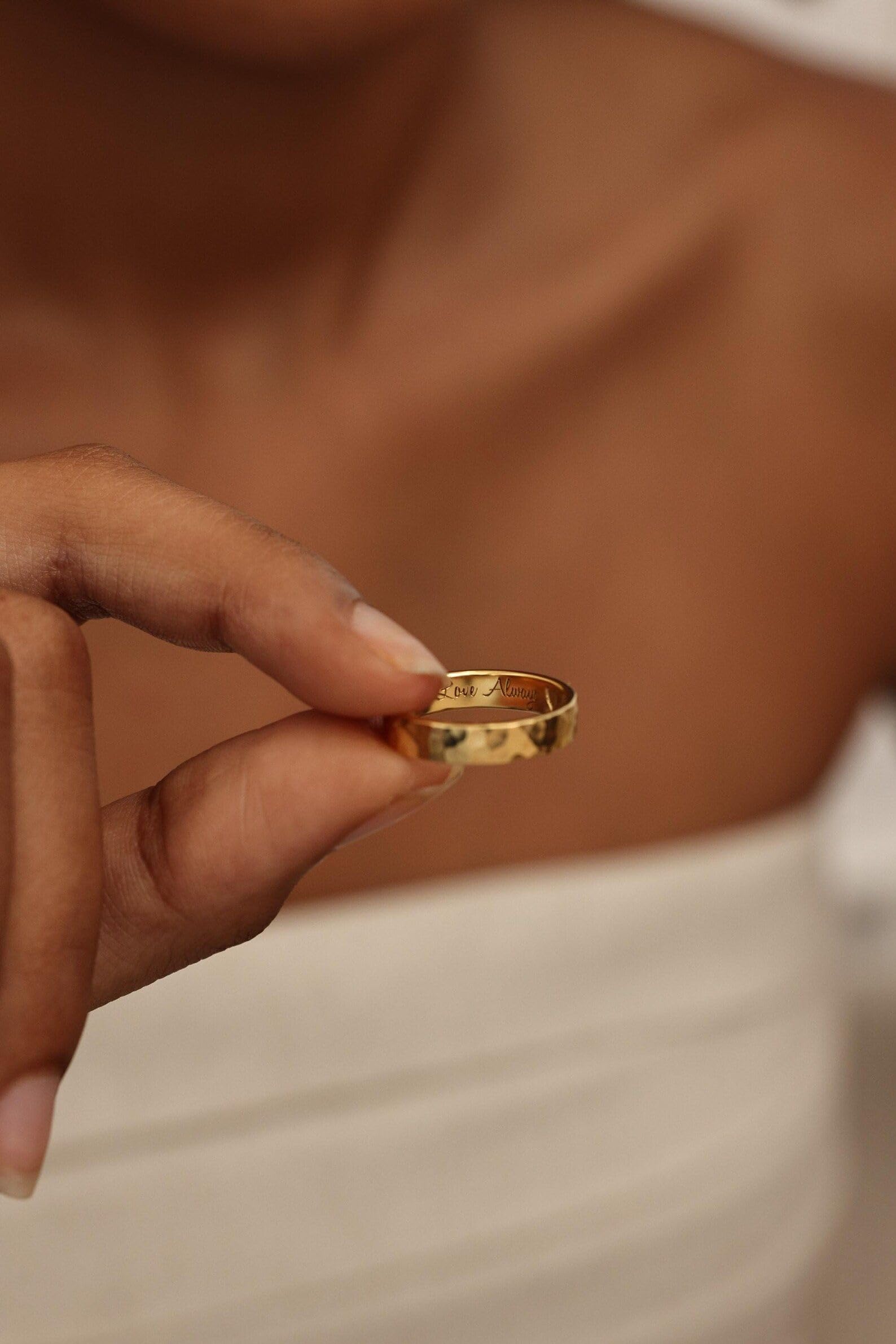 Personalisierter Namensring Sterlingsilber 925 individuell römische Zahl Ring Paar Jubiläum Schmuck Versprechen Verlobung Freundschaft Muttertag handgefertigt