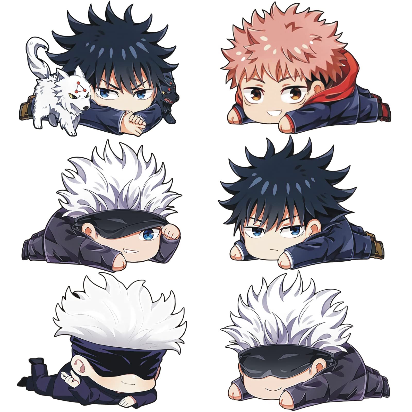 Buy Anime Car Decals for Jujutsu Kaisen, 6 PCS Anime Car Stickers for ...