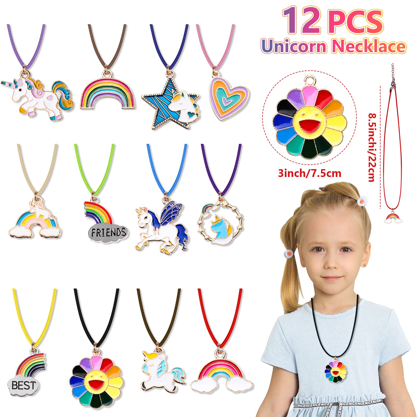 Leesgel Tatouage Licorne Enfant, 12 Feuilles Fluorescent Tatouage