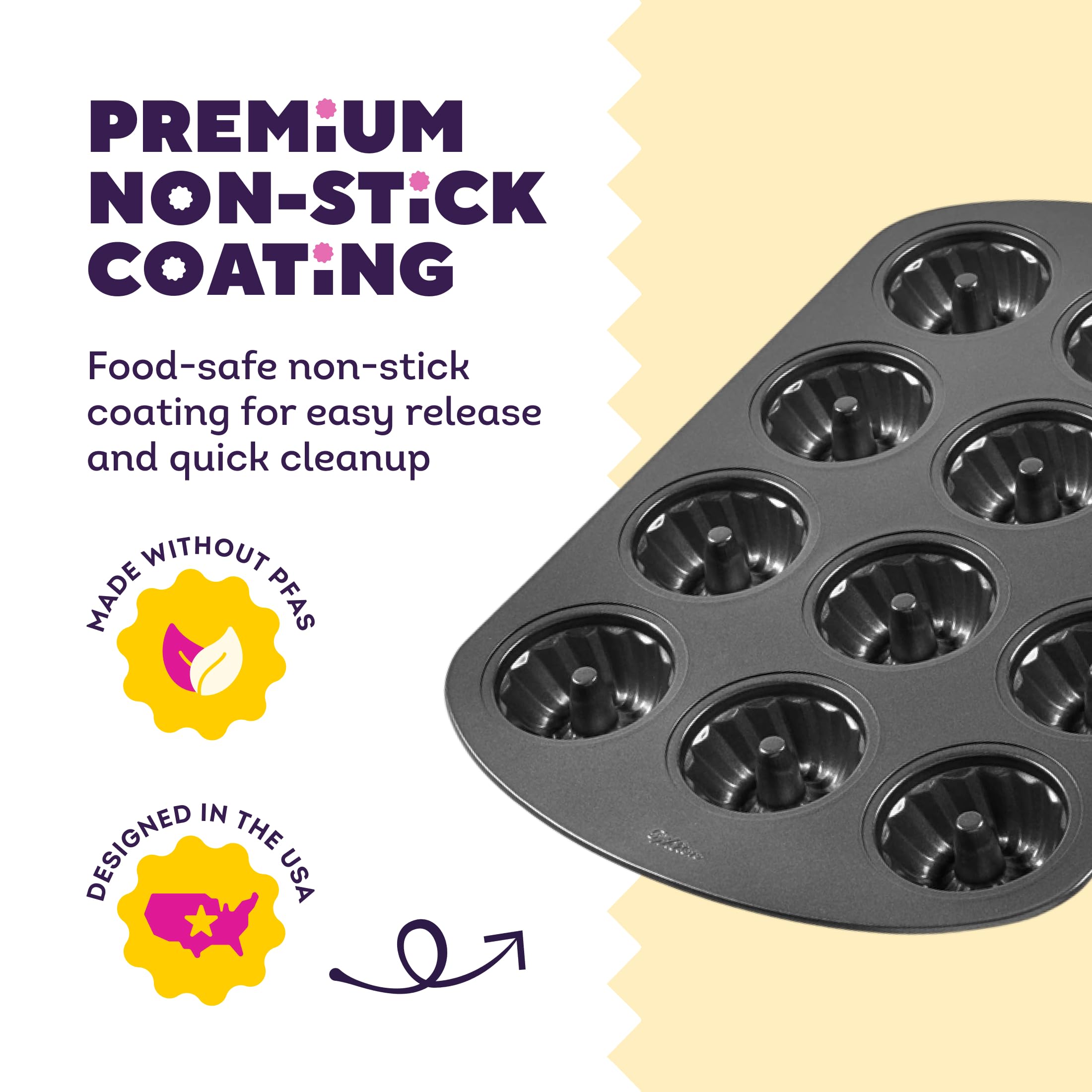 Wilton - Bandeja para Hornear Tartas (12 cavidades, Antiadherente)