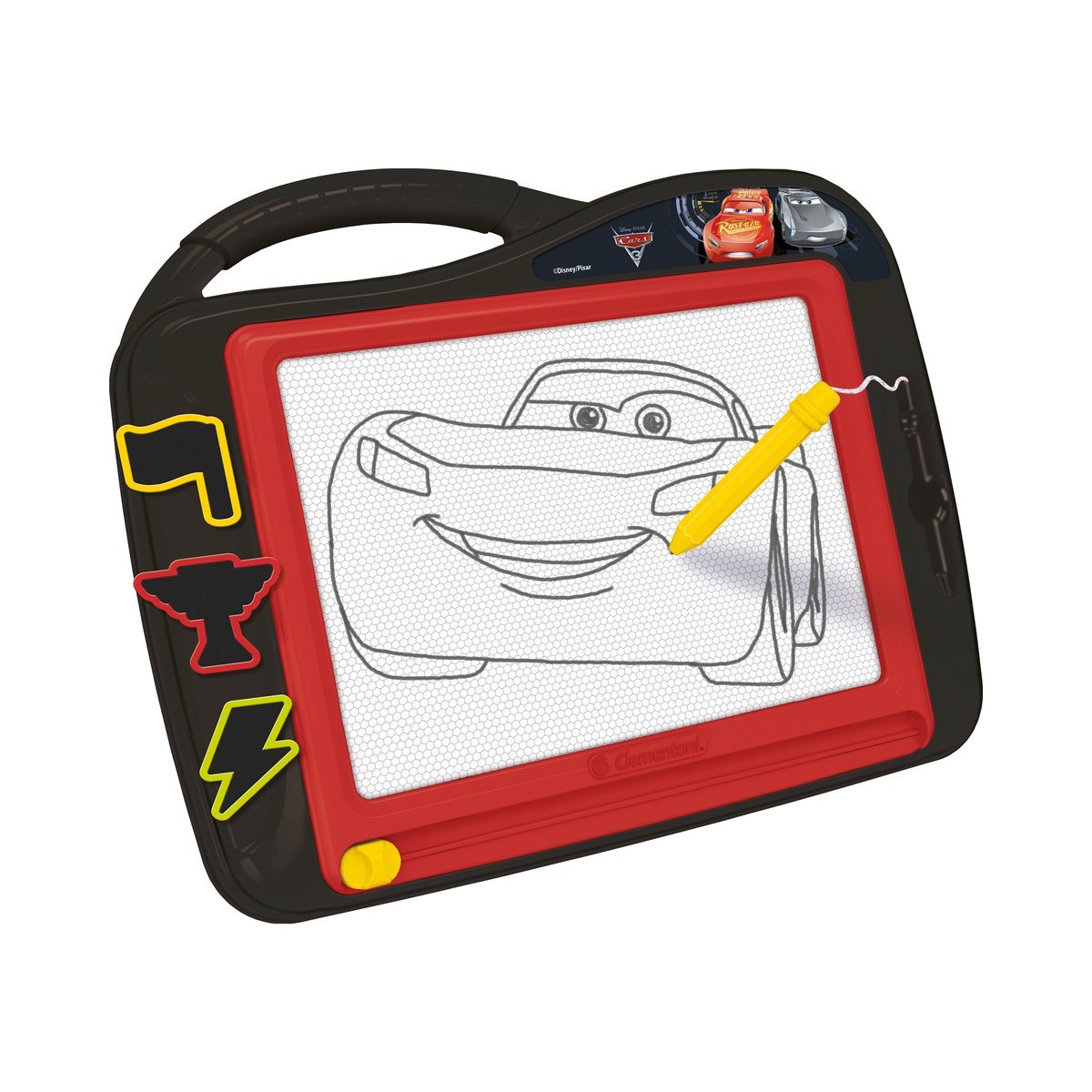 Clementoni - 15162 - Lavagna Magnetica - Disney/Pixar Cars 3 - lavagna per disegnare, con stampini - bambini 4 anni+