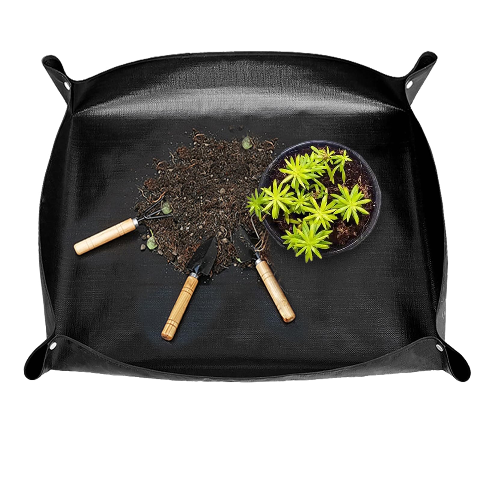 YYTOL Plant Repotting Mat, 100 x 100cm Plant Transplanting Potting Mat Tray Planting Operation Square Mats Portable for Indoor Garden