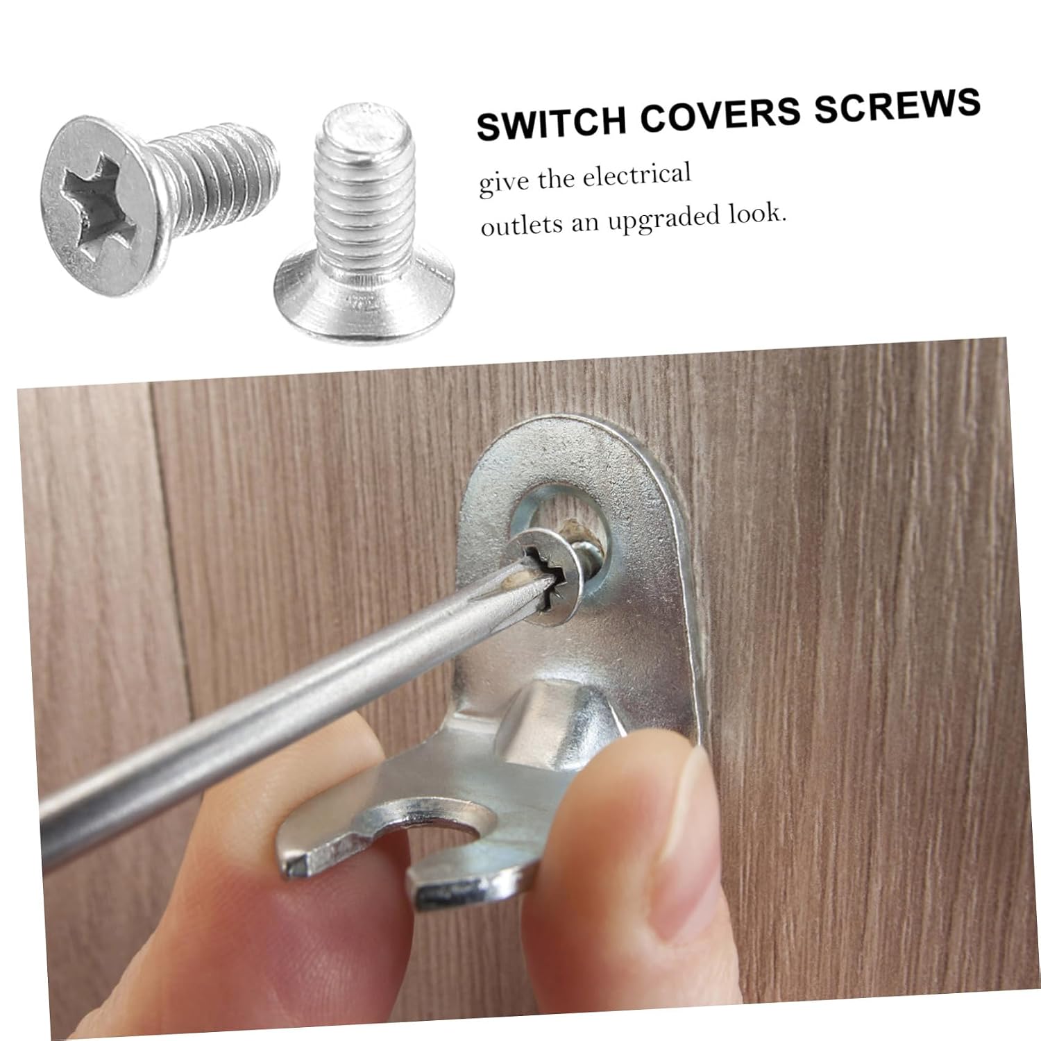 600 Pcs Wall Plate Screws Chrome Light Switch Plate Screws Receptacles
