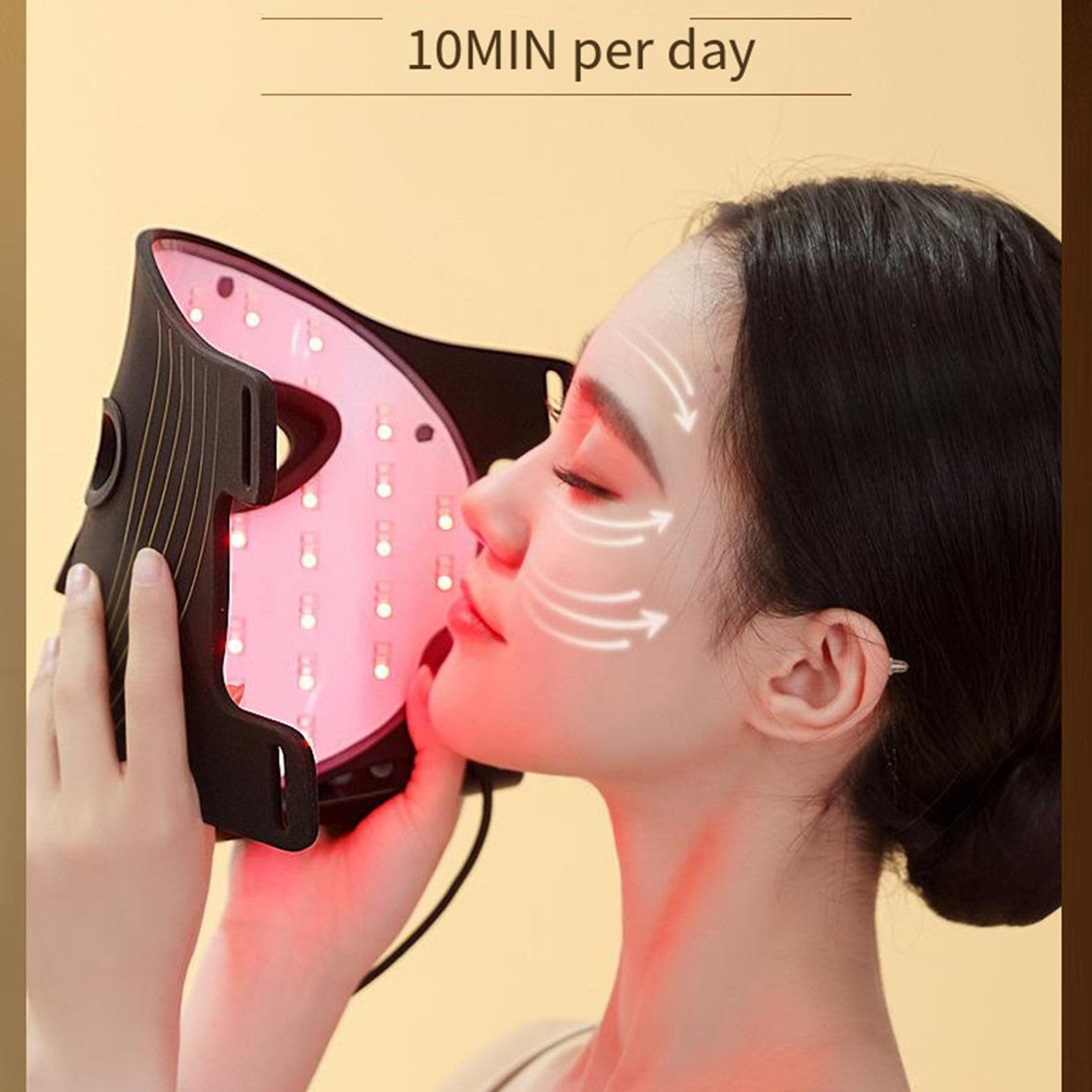 Máscara de fototerapia Facial Led, Dispositivo de rejuvenecimiento de la Piel, Dispositivo de Belleza de fototerapia con luz roja y Azul