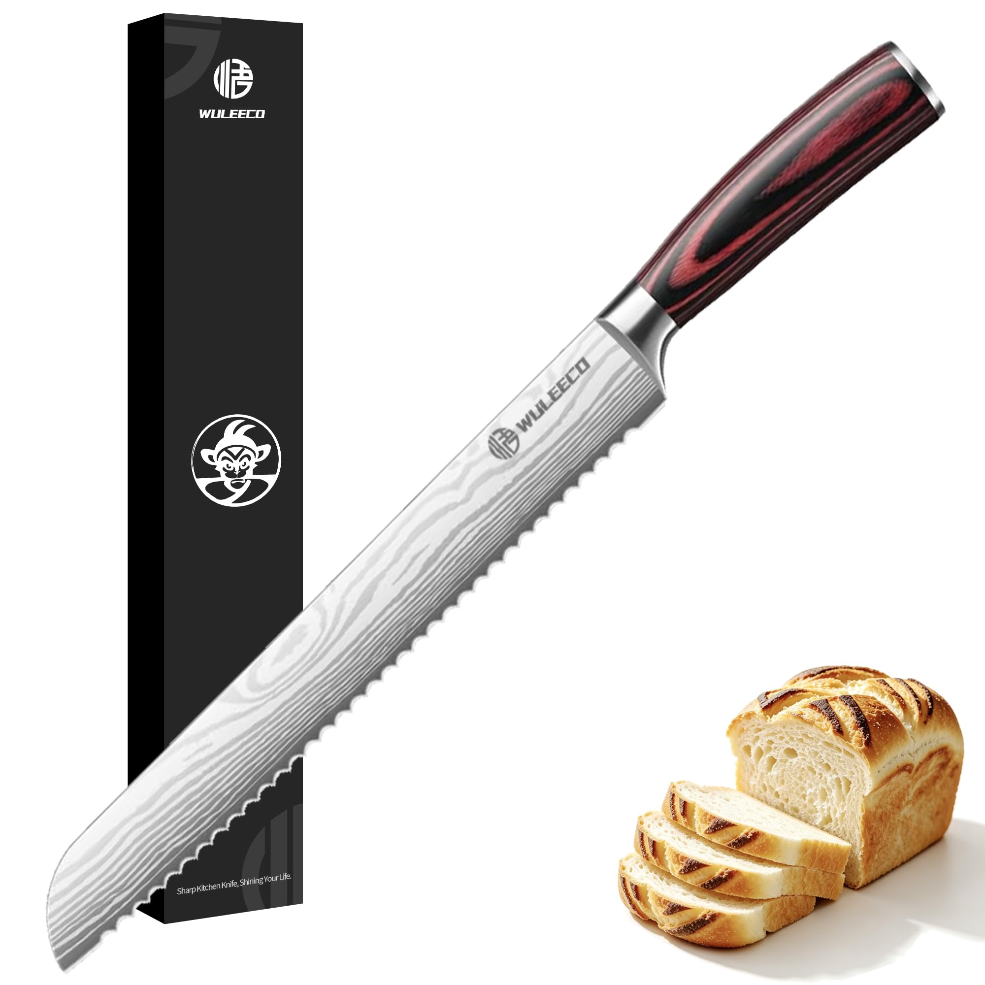WULEECO Bread Knife - 10 Inch Serrated -1