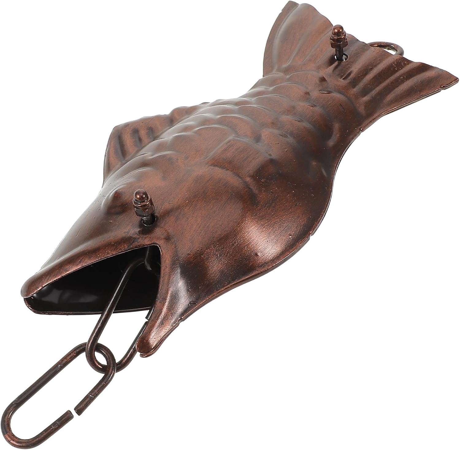 ibasenice Aluminum Alloy Rain Chain for Gutters Decorative Copper-Style Metal Rain Chain with Chimes Garden