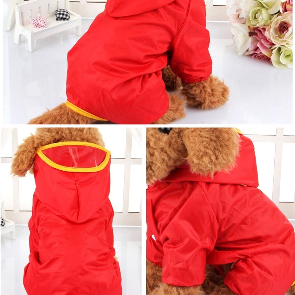 PETCUTE Dog Raincoat Waterproof Pet Dog Raincoat Rainwear Dog Raincoat Poncho for Small Medium Large Dogs - Image 4
