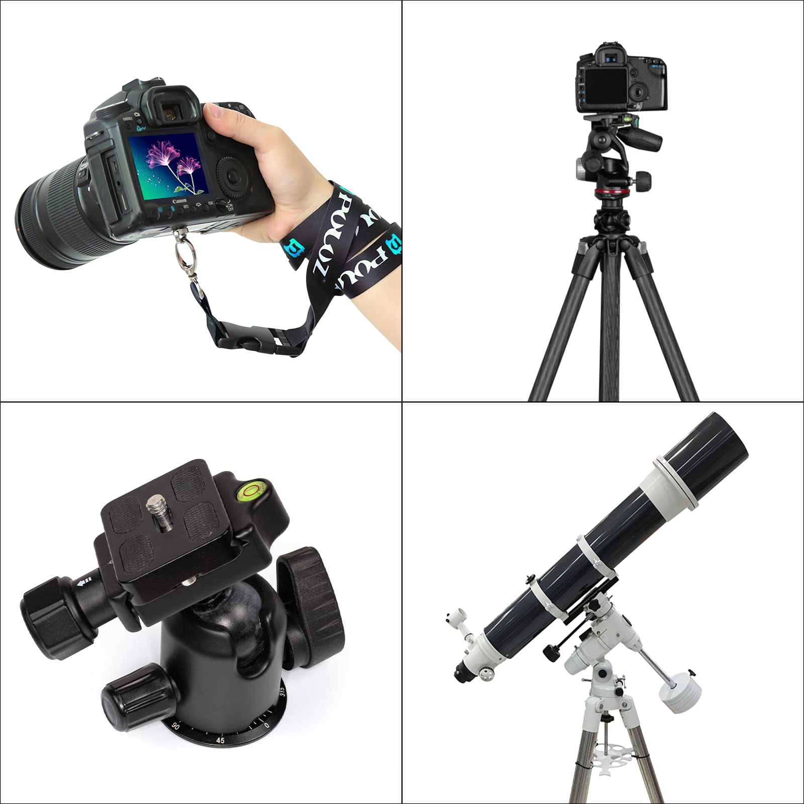 Eosnow Vite Per Fotocamera Da 5 Pezzi 1/4 Per Piastra A Sgancio Rapido Adattatore Pieghevole Per Treppiede Con Anello A C Da 14 Pollici 83140742