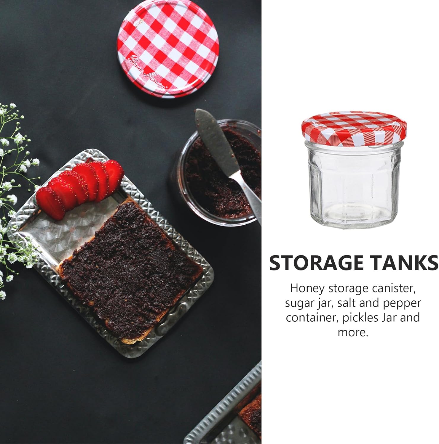 12pcs 100ml Glass Sealed Jars with Lid Honey Storage Containers and Food Storage Glass Pots Airtight Canisters for Jam Pickles and Kitchen Organization