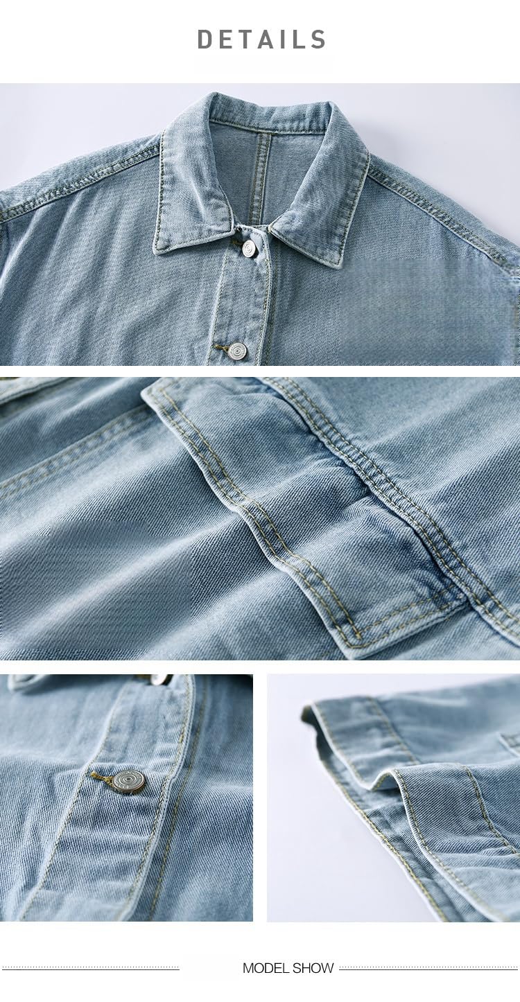 Giubbino Jeans Donna,Giacca Di Jeans Da Donna Taglie Forti Aperta Davanti Cappotti Capispalla Giacca Di Jeans Nera Da Donna Invecchiata Senza Maniche Bottoni Colletto Rovesciato Gilet Da Donna Vinta