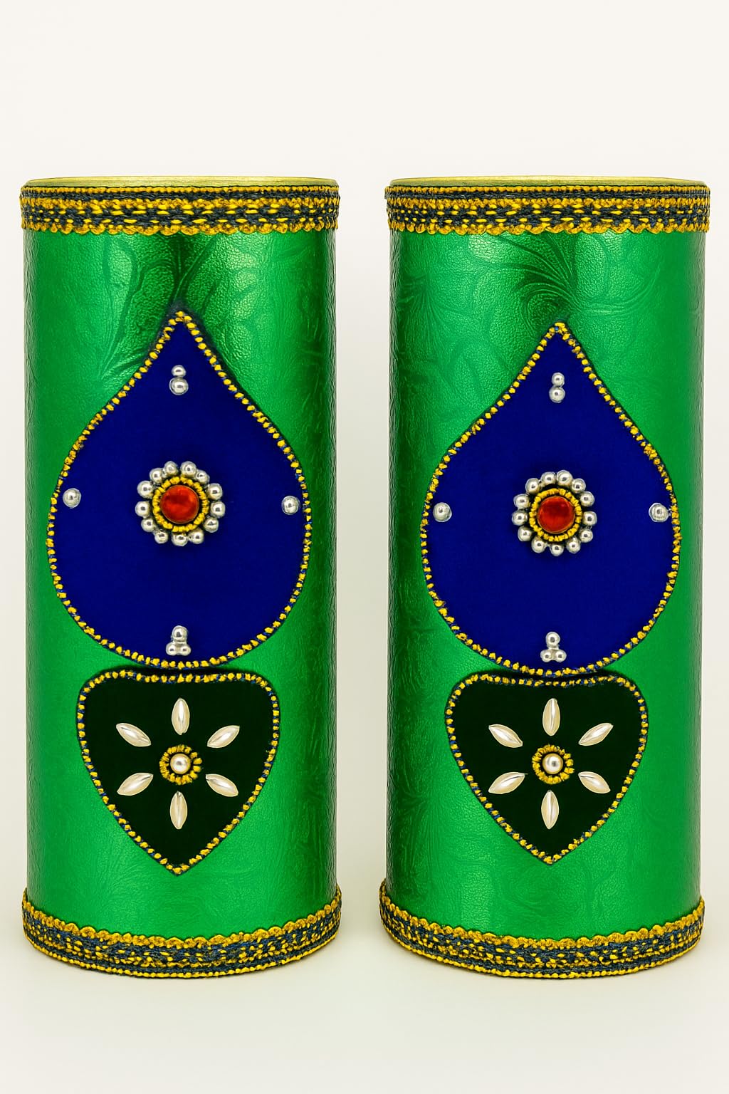 Banana Leaf Stand Holder for Pooja (Pack of 2) | Decorative Metal Banana Plant Holder for Varalakshmi, Ganesh Chaturthi & Temple Decoration | Traditional Reusable Festival Decor | Green Finish-image-11
