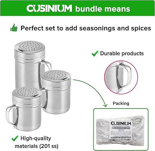 Miniatura 4 de 10oz + 10oz + 14oz Paquete de dragado de acero inoxidable - por CUSINIUM