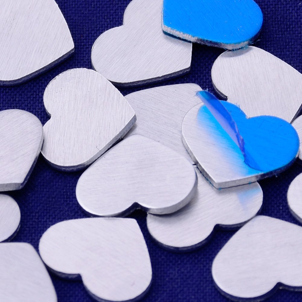 Rosebeading 20Pcs Tibetara Aluminum 1/2" X1/2"(14X14mm) Heart Stamping Blanks,Diy Stamping Jewelry