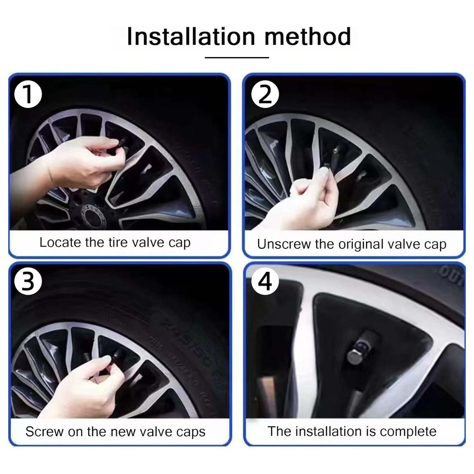 4 Tappi Valvole In Alluminio Per Pneumatici – Antipolvere E Antiperdita Per Peugeot GTI, Con Guarnizione Interna