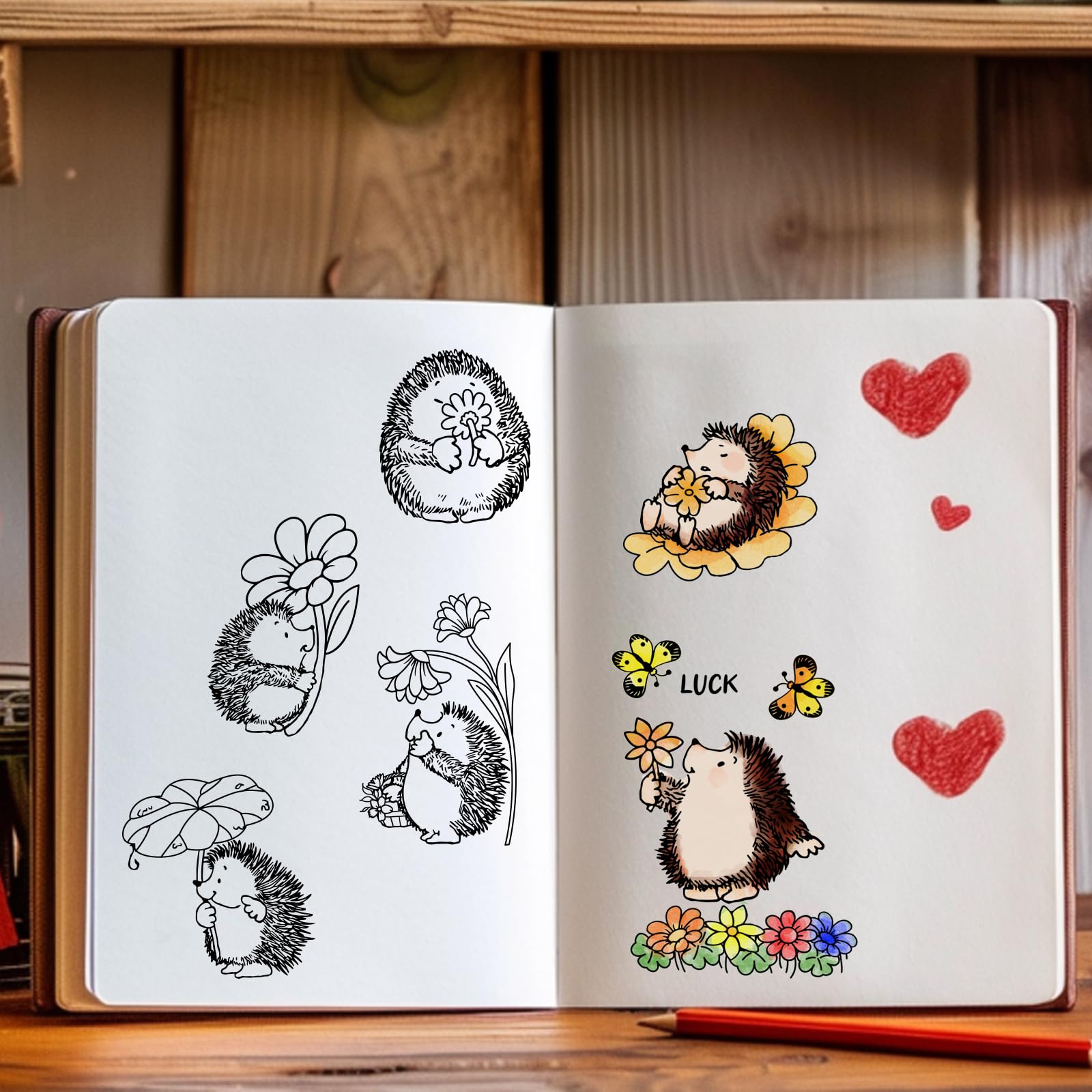 GLOBLELAND Tampons Transparents Sur Le Thème Des Animaux Chat Lapin Cerf Écureuil Hibou Modèle Tampon En Silicone Pour La Décoration De Cartes Et Le Scrapbooking Bricolage