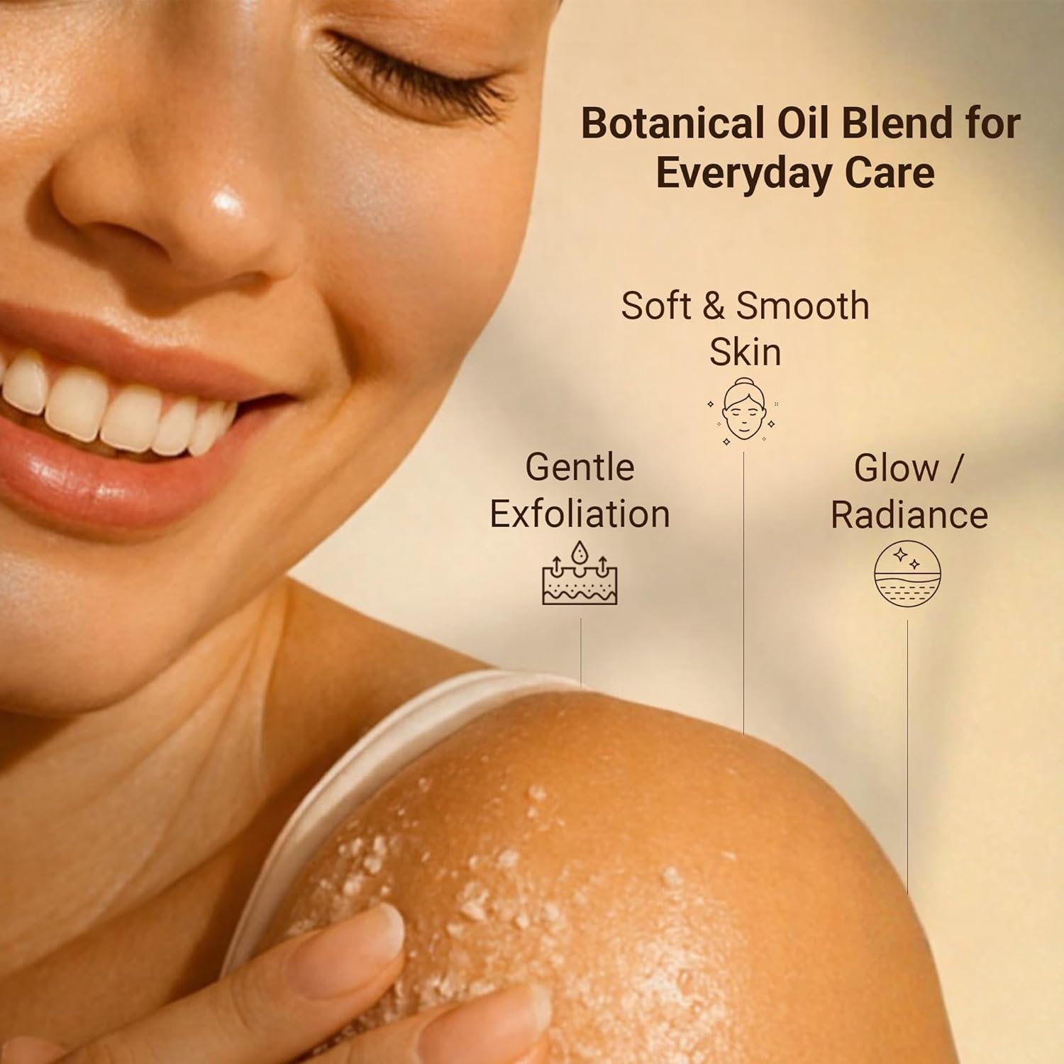 Zoi Telia Organic Sugar Body Scrub with Shea Butter, Olive, Jojoba & Sunflower Oil for Dry, Dull & Sensitive Skin - Nourishing, Soft and Glowing Skin Formula for Women and Men - 4 Oz - Pack of 1 - Image 3