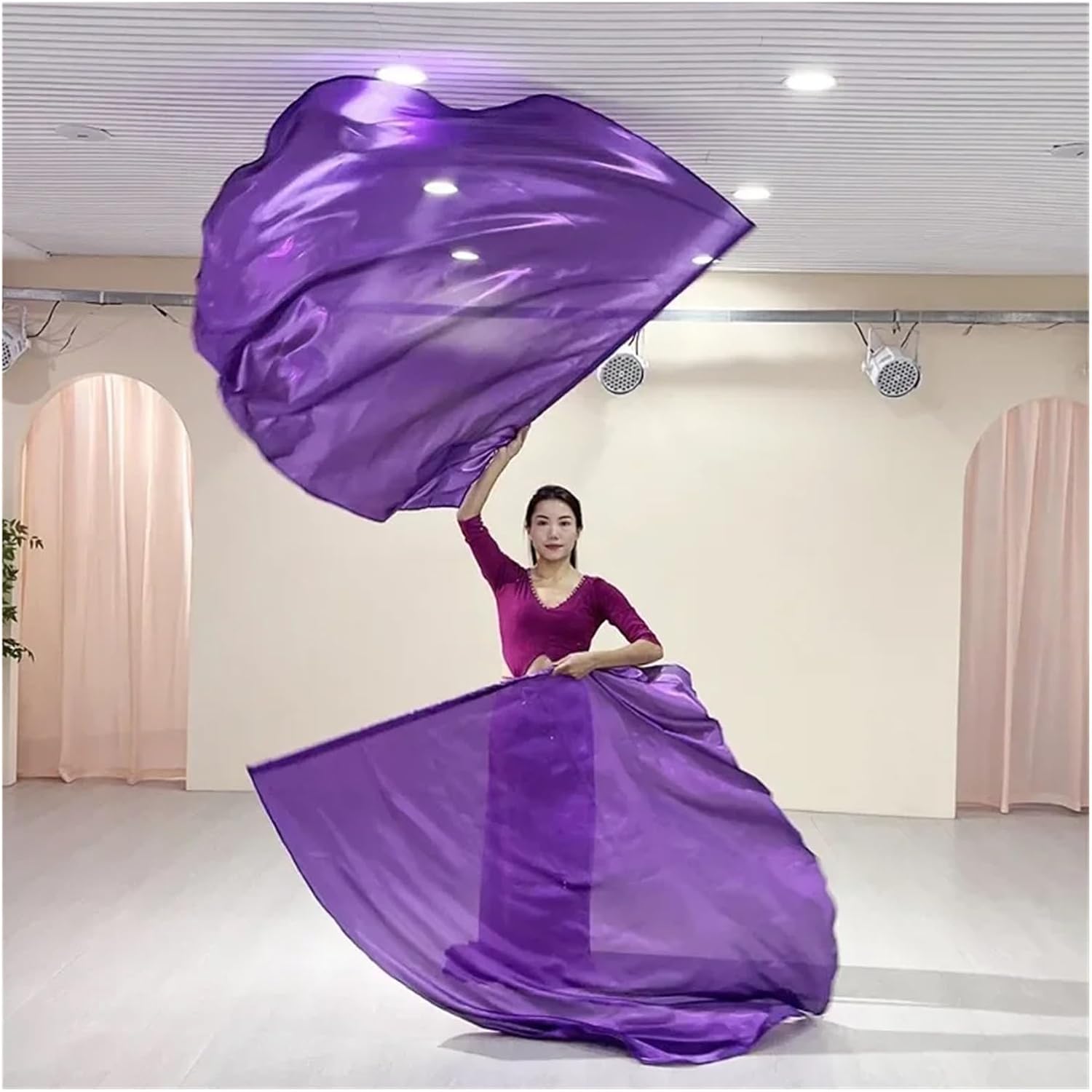Dance Props Real Silk Veil One Pair Belly Practice Clothes Suitable for belly dancing