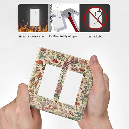 Vista 1026 de Cubiertas decorativas de salida de estrella de mar playera, tablero de madera azul de concha de mar de 1 banda, decoración individual GFCI, placa