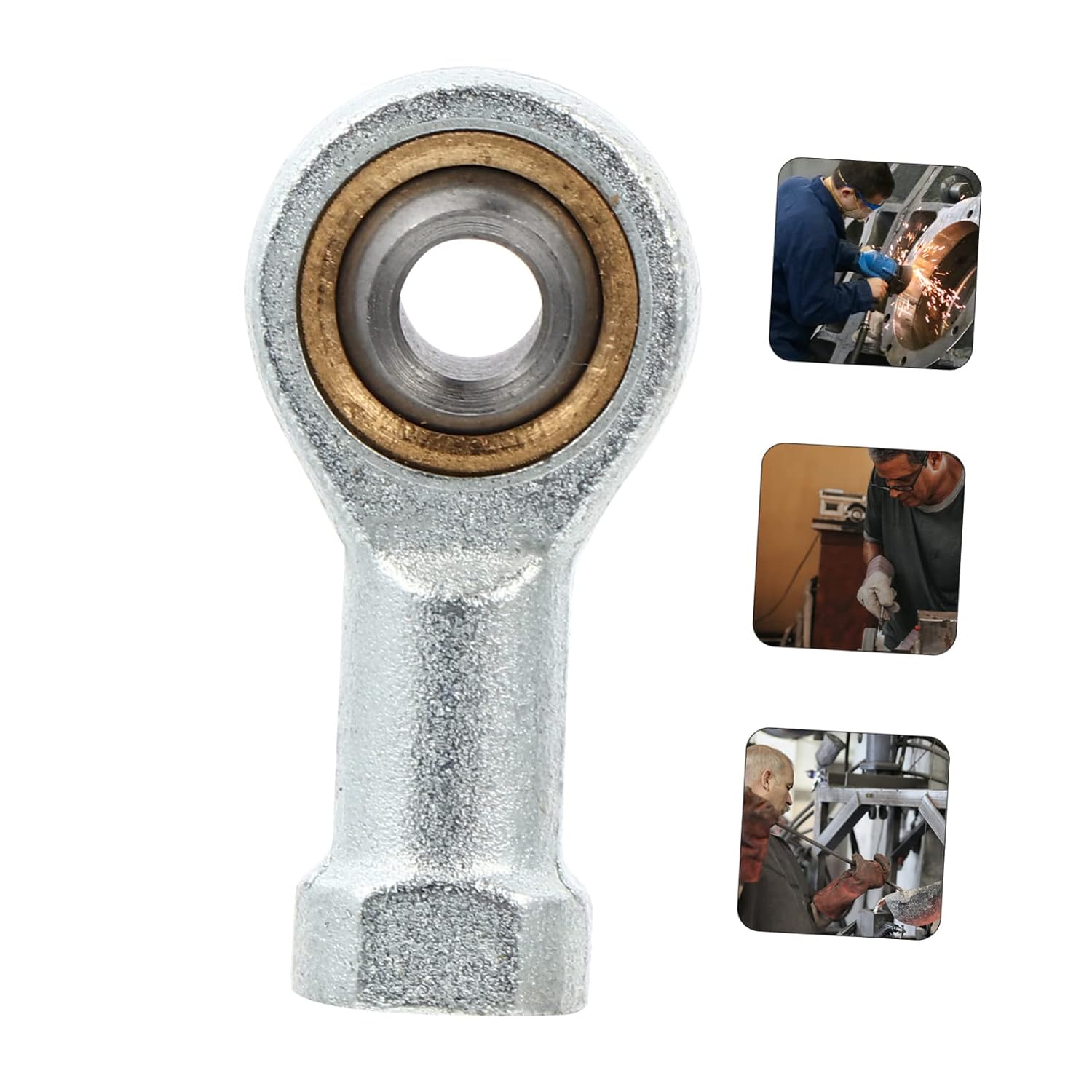 4pcs Rod End Bearings Metal Rod End Connector Machine Part Self-lubricating Bearing for Equipment