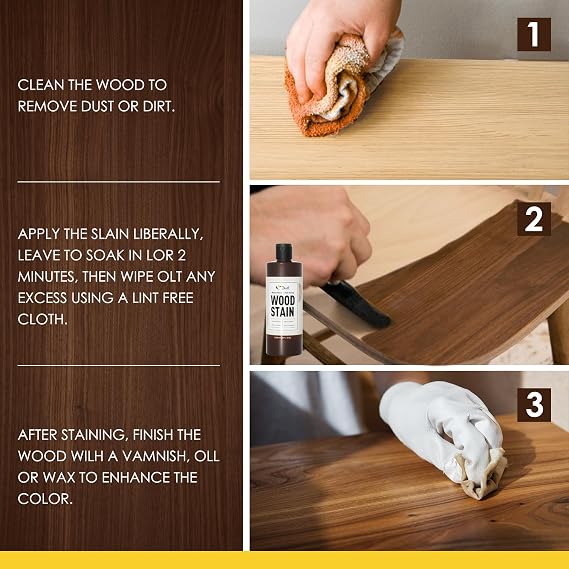 DWIL Wood Stain - Water Based Wood Paint, Multiple Finishes, Fast Drying, Indoor and Outdoor Furniture Paint, Wood Paneling, Wood Cabinets, Low Odor & Non-Toxic (8.5oz Natural Oak)