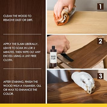 DWIL Wood Stain - Water Based Wood Paint, Multiple Finishes, Fast Drying, Indoor and Outdoor Furniture Paint, Wood Paneling, Wood Cabinets, Low Odor & Non-Toxic (8.5oz Natural Oak)