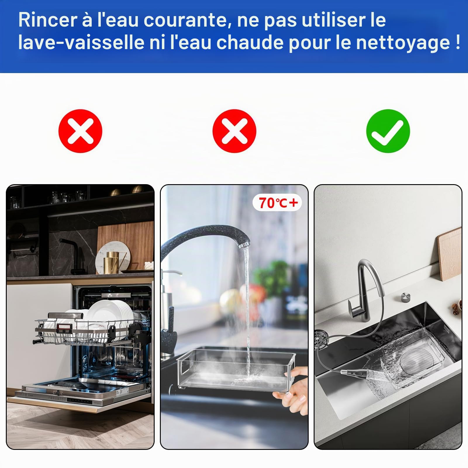 Boite de Rangement Frigo Transparent, Empilable Organisateur Frigo pour le Réfrigérateur, la Cuisine, le Garde-manger, les Armoires et les Comptoirs
