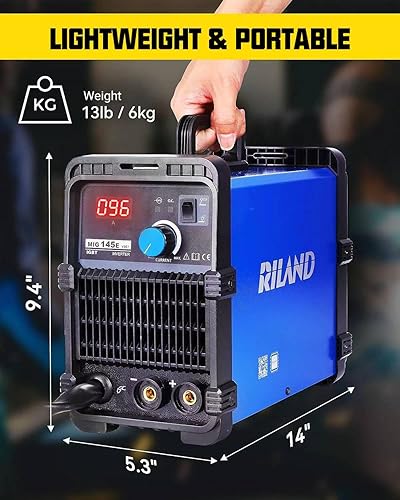 Miniatura 2 de Soldador MIG 135A 110V Flux Core MIGLift TIGStick Máquina de soldadura 3 en 1, equipo de soldadura sin gas portátil IGBT inversor, diseño portátil y