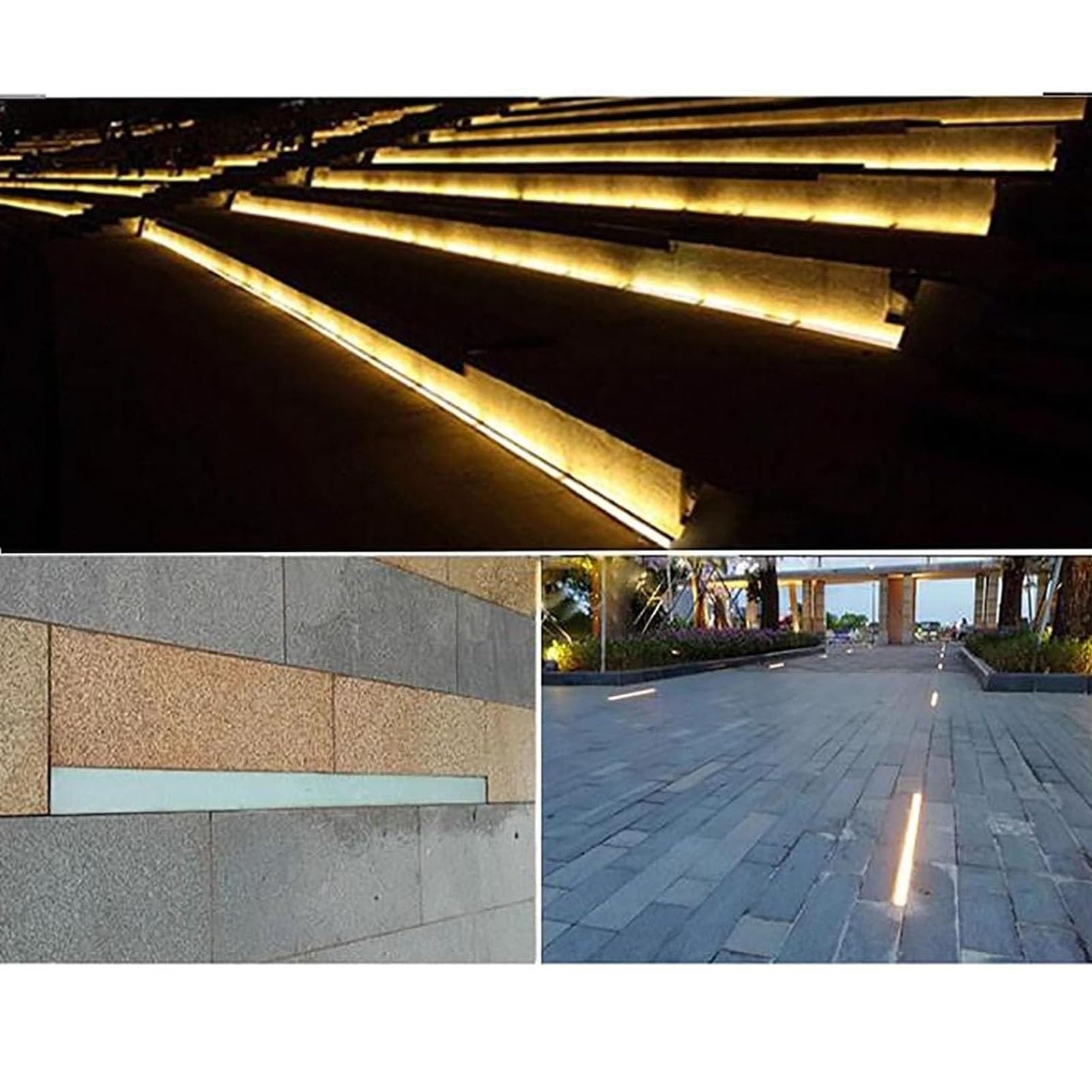 Oświetlenie ogrodowe LED do wkopywania w ziemię,oświetlenie zewnętrzne wpuszczane w ziemię-wodoodporny reflektor podłogowy IP67,lampa ścienna wpuszczana w ścianę DC 24 V,niskonapięciowa,długa t