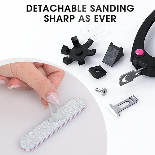 Miniatura 6 de Cortaúñas acrílicas, cortador de puntas de uñas de acero inoxidable ajustable, cortaúñas para uñas acrílicas, recortador de uñas postizas