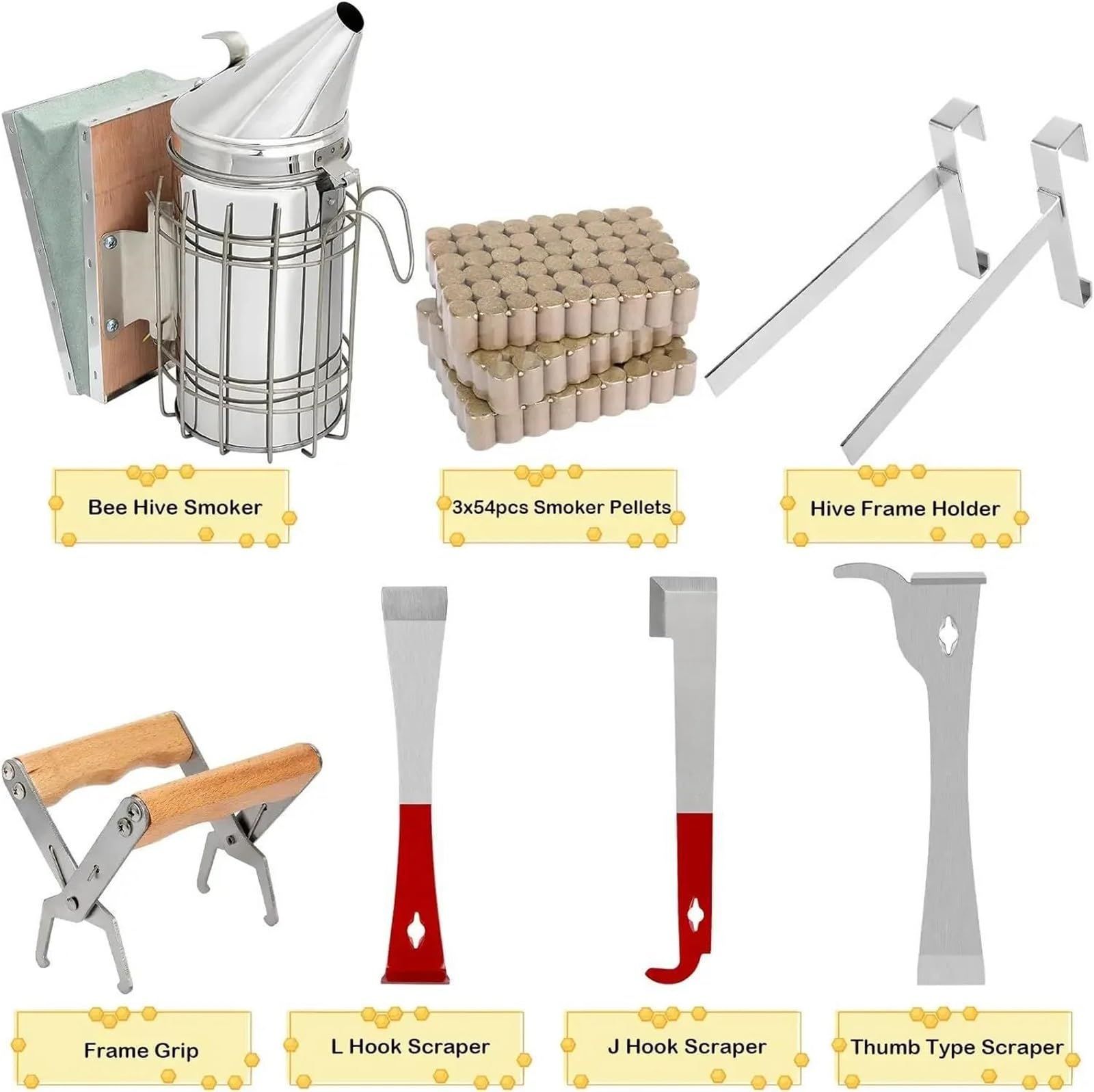 30-teiliges Imkerei-Werkzeugset, Edelstahl-Rauchgebläse, Garten-Aufbewahrungstasche, Imkerei-Starter-Set For Professionelle Imker Und Anfänger