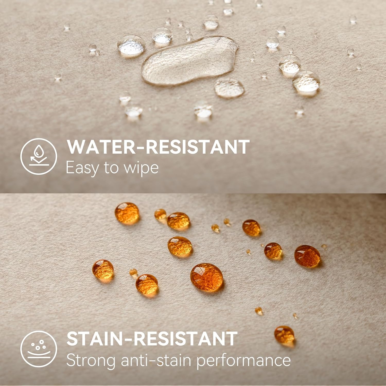 a moment Set of 2 Decorative Pillow Covers,18x18 Inch Waterproof Throw Pillow Cases,Pet-Friendly Stain-Resistant Cushion Covers for Sofa Couch Bed Outdoor Ivory - Image 3