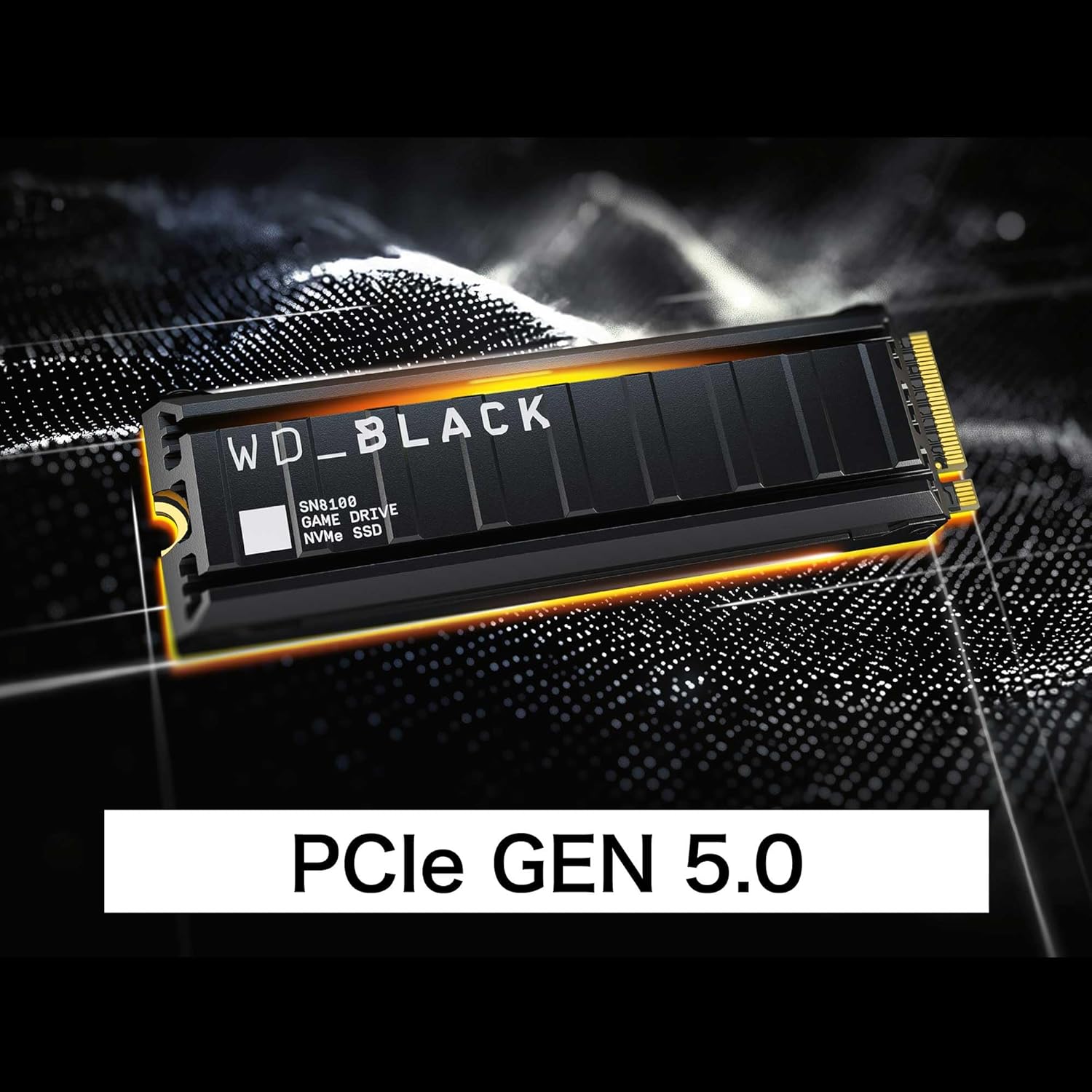 SanDisk WDS200T1XHM-EC Internal SSD 2TB WD_Black SN8100 M.2-2280 NVMe PCIe Gen5.0 x4 Heatsink Built-in RGB Lighting Maximum Transfer Speed 14,900 MB/s Gaming PC